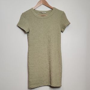 Elodie Elegant Olive Green‎ Textured bodycon Dress Women's